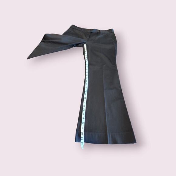 Theory Women's Chino Wide Flare Leg Dress Pants Black Size 12 - Picture 6 of 9